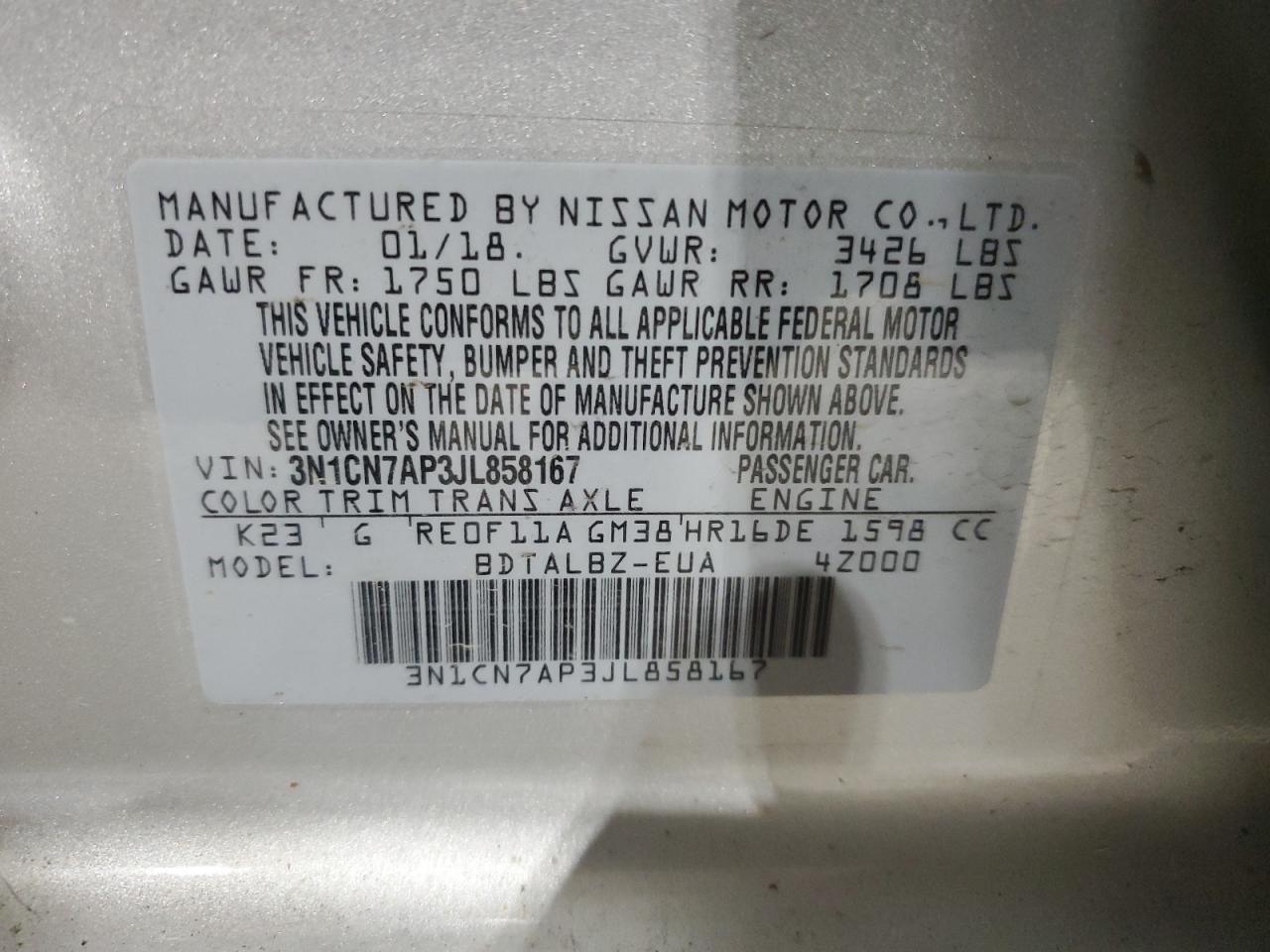 Nissan Versa S Image 8