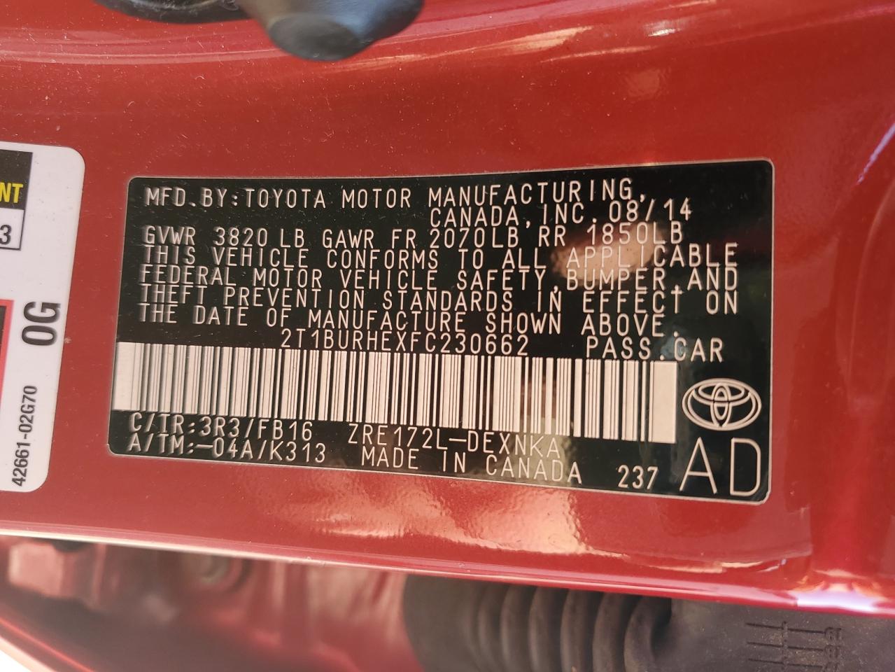 Toyota Corolla L Image 12